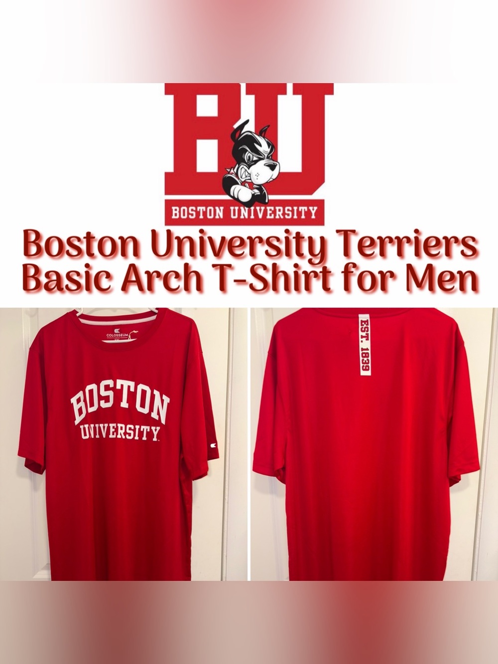Boston University - Men’s Short-Sleeve Athletic T-Shirt - New With Tags